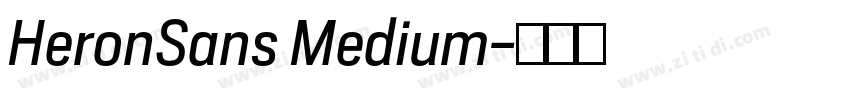HeronSans Medium字体转换